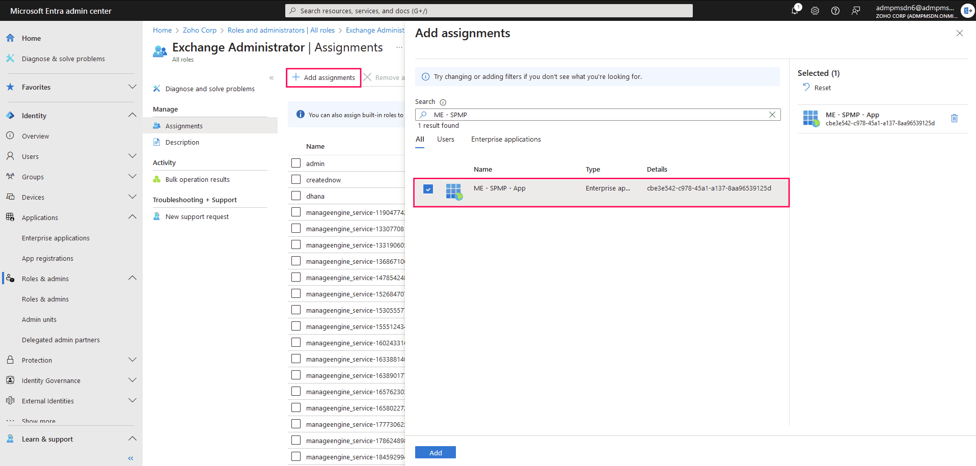 Assign API permissions