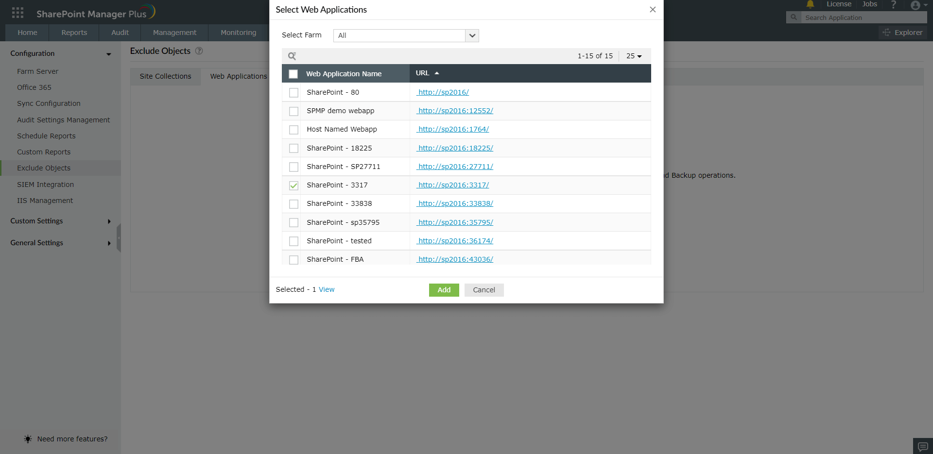 Exclude Objects