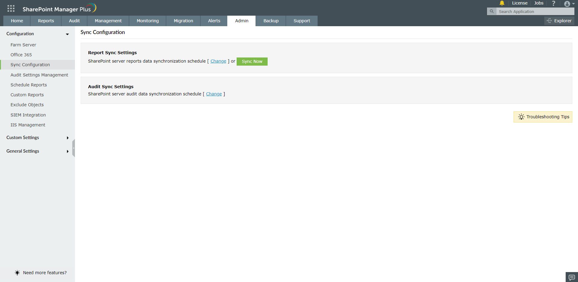 Sync Configuration